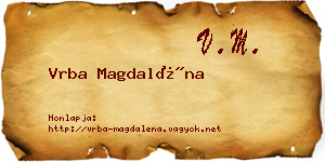 Vrba Magdaléna névjegykártya
